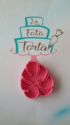 Cortante con sello hoja tropical