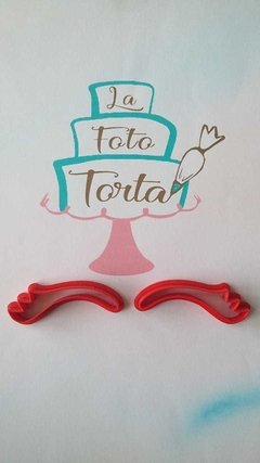 Cortante silueta par de ojos de unicornio