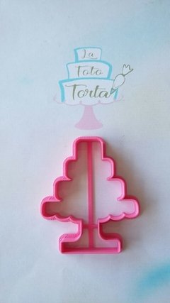 Cortante silueta torta de 4 pisos