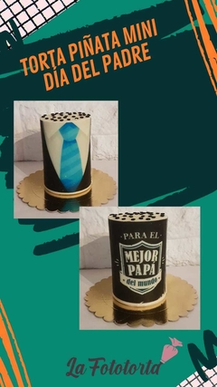 Transfer para torta piñata mini día del padre corbata (molde 10*14) - La Fototorta