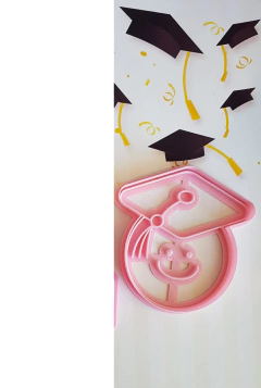 Cortante de cookies emoji egresado