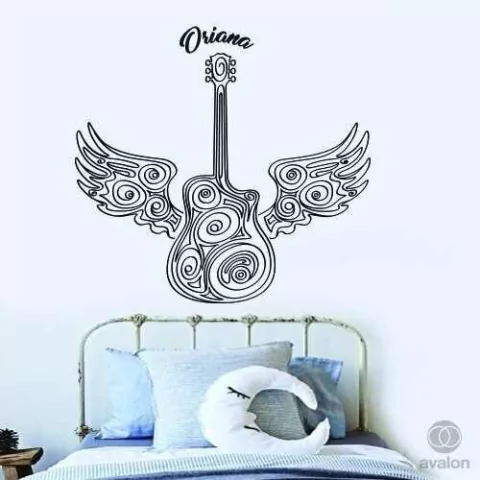 Avalon Vinilos Decorativos Guitarra Alada Musica