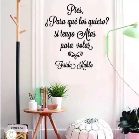 Avalon Vinilos Decorativos Frase Frida Kahlo Alas 46x48 Cm