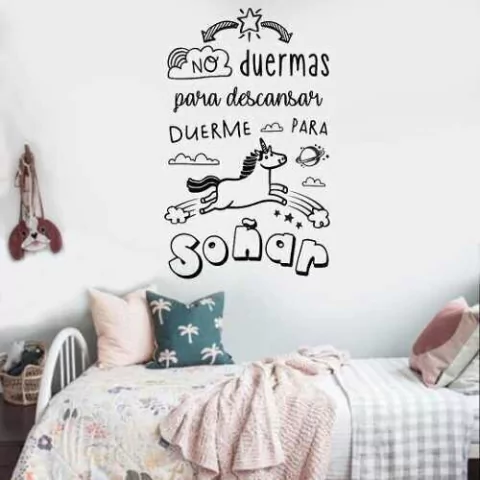 Vinilos Decorativos Frase Unicornio
