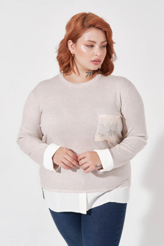 Sweater Falsa Camisa Bansky