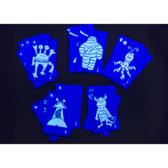 FAMILIAS DE MONSTRUOS Cartas Fluorescentes - Juegos del Caracol