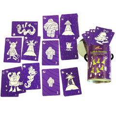 FAMILIAS DE MONSTRUOS Cartas Fluorescentes - Juegos del Caracol