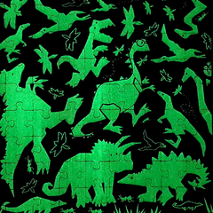 PUZZLE FLUORESCENTE DINOSAURIOS ROMPECABEZAS 81 Piezas - comprar online