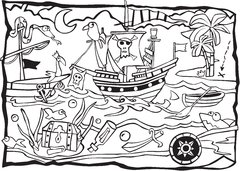 PUZZLE PIRATAS ROMPECABEZAS para pintar - comprar online