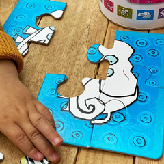 PUZZLE ANIMALES DE LA SELVA ROMPECABEZAS 4 piezas - Juegos del Caracol