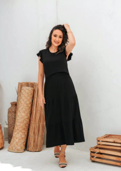 Vestido de amamentação midi 3 marias manga borboleta - comprar online