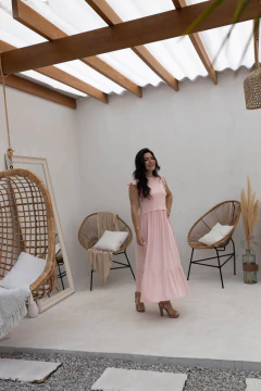 Vestido de amamentação midi manga borboleta 1 maria