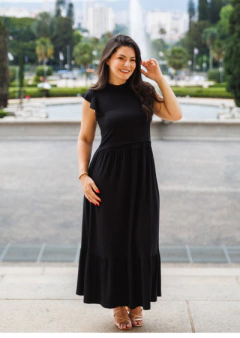 Vestido de amamentação midi manga borboleta 1 maria - loja online