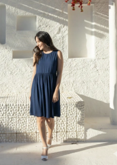 Vestido de amamentação sem manga 2 marias liso - comprar online