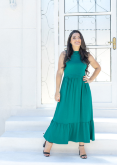 Vestido de amamentação midi sem manga 1 maria