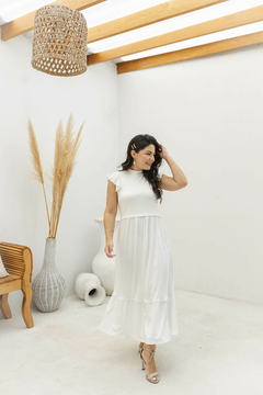 Imagem do Vestido de amamentação midi mangas borboleta