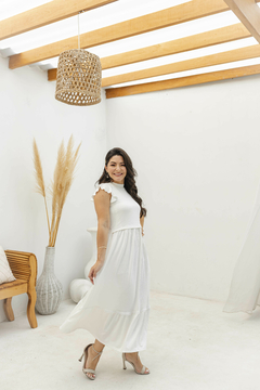 Vestido de amamentação midi mangas borboleta - comprar online