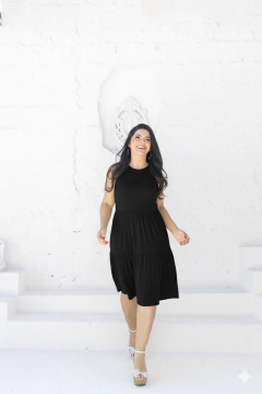 Vestido de amamentação 2 marias liso - Dnmammy roupas de amamentação