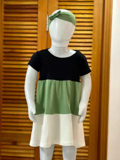 Vestido baby manga curta bloco de cores tal filha - comprar online