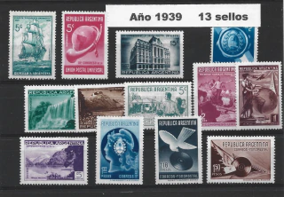 AÑO COMPLETO DE 1939 (13 sellos)