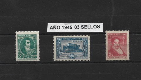 AÑO COMPLETO DE 1945 (3 sellos)