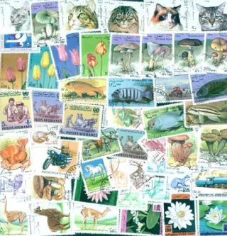 Colección de 50 estampillas de AFGANISTAN