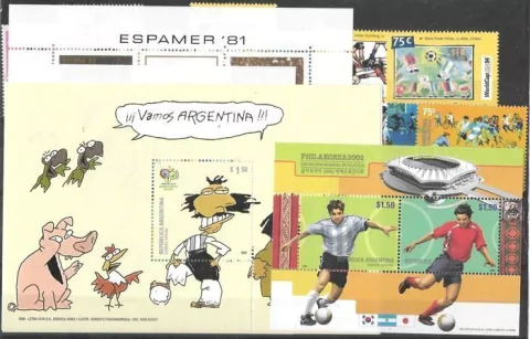 Colección Argentina de FUTBOL (19 Sellos + 5 bloque)