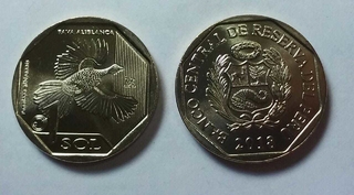 PERÚ 2019 1 SOL PAVA ALIBLANCA