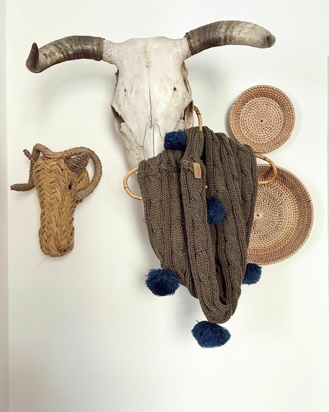 Cuello Pompon Índigo