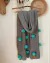 Bufanda Motitas Grey Aqua na internet