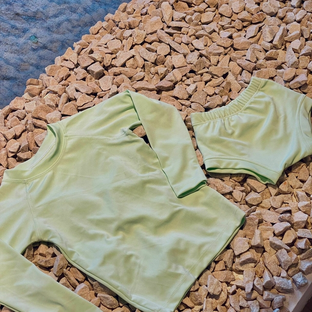 Remera Manga Larga + Short Aqua Pastel thumbnail 2