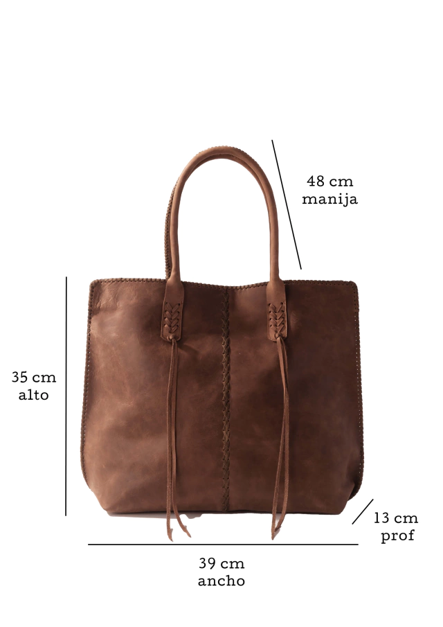 Cartera parienta de cuero choco de Las Cabrera — imagen 7