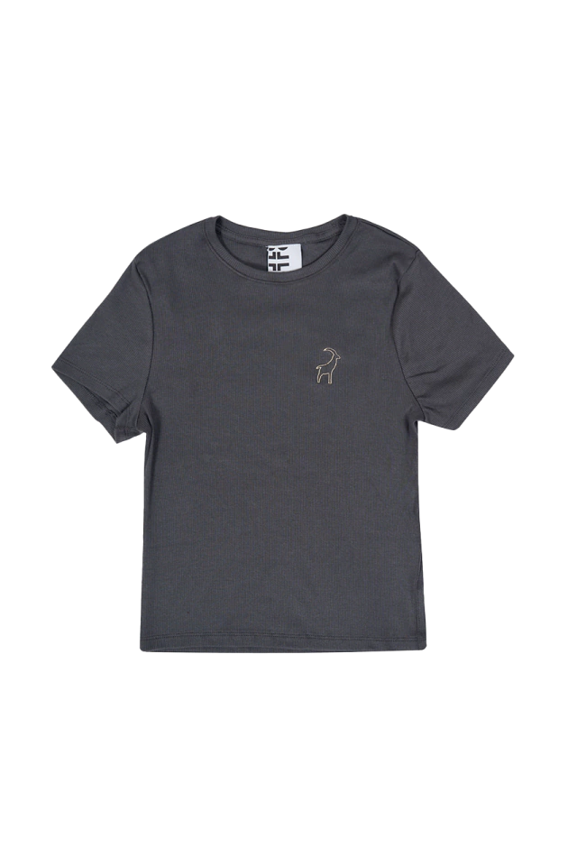 Remera Cabrona de algodón gris de Las Cabrera