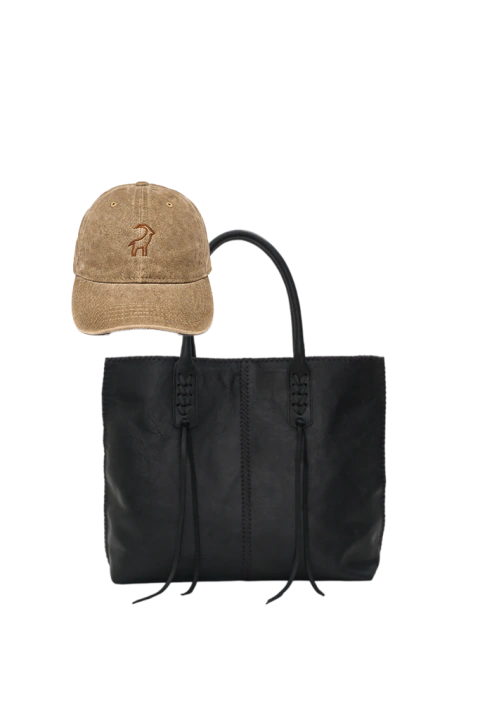 Cartera NEW Gringa + gorra DE REGALO | Cuero Negro