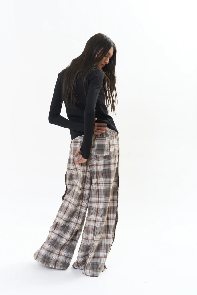 Pantalón Amalfi viyela tartán de Las Cabrera