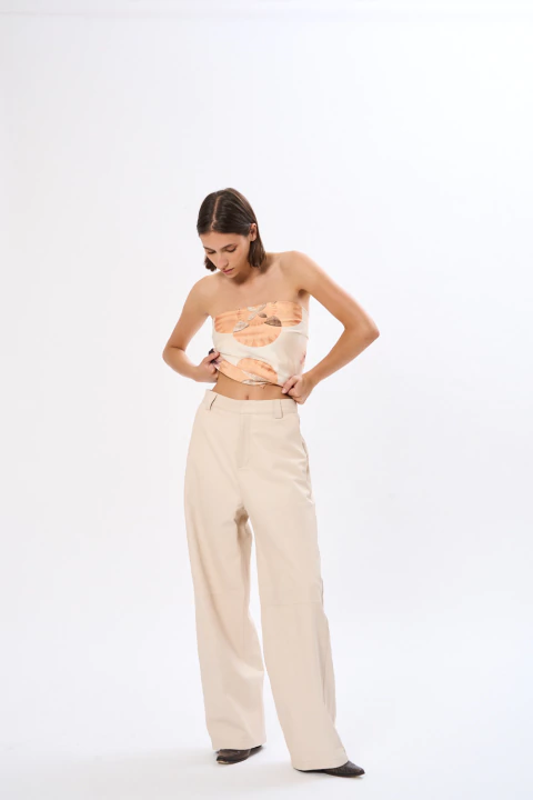 Pantalón Ona | Cuero Hielo - comprar online