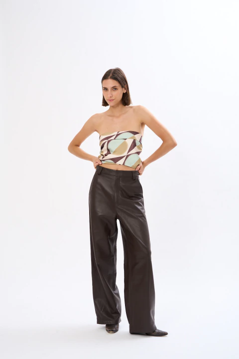 Pantalón Ona | Cuero Choco - comprar online