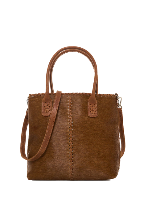 Cartera Pandorita | Pelo Bayo Colorado - Cuero Suela - comprar online