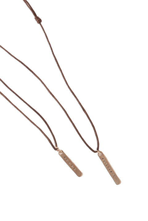 Set 2 Colgante Rústico | Plata 925