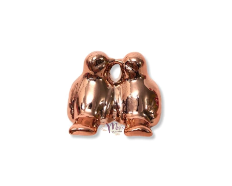ENFEITE CASAL DE PASSARINHO ROSE GOLD