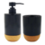 KIT BANHEIRO PORCELANA PRETO CORTIÇA 2PCS - 4462 - comprar online