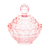 POTICHE DECORATIVO DE CRISTAL ANGEL ROSA C/ PÉ - 27878