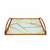BANDEJA METAL ESPELHADA RETANGULAR ROSE GOLD 38X28X5,5CM - 8524