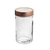 POTE DE VIDRO BOROSSILICATO C/ TAMPA ROSE GOLD 500ML - 7520