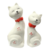 ENFEITE DE PORCELANA CASAL GATINHO 2 PEÇAS - 1135