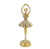 BAILARINA DECORATIVA EM RESINA DOURADA GLITTER MBLN 10