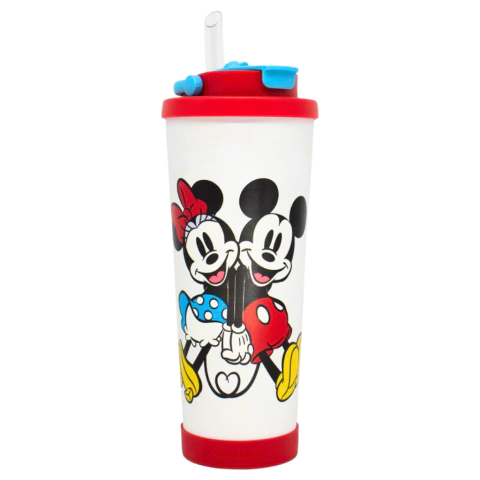 COPO TERMICO SPRING COM CANUDO MICKEY E MINNIE 850 ML - 26063