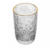 COPO DE CRISTAL MARTELADO PETRA TRANSPARENTE FIO DE OURO 430ML - 5883