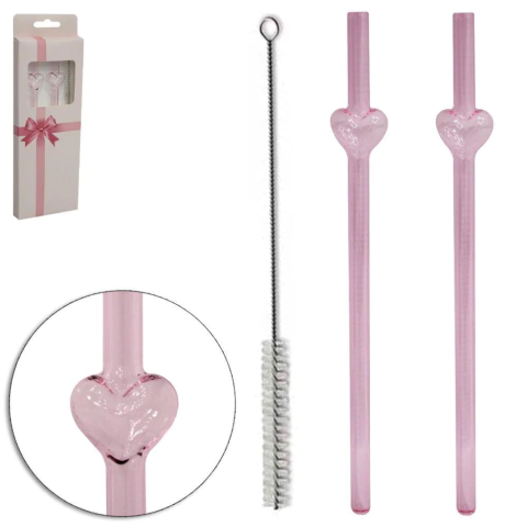 KIT CANUDO CORAÇÃO DE VIDRO 3 PCS - 25437