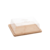 QUEIJEIRA QUADRADA DE BAMBU COM TAMPA DE PLÁSTICO 24X18,5CM - 1364